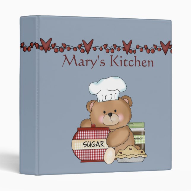 Cuisson du classeur de recette d'ours/1 pouce (Devant/Côté)