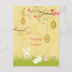 Cuite lapine & oeuf carte postale de Pâques