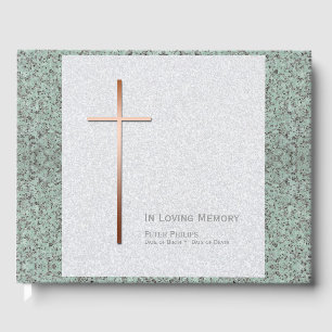Cuivre Croix Pierre 2 Funérailles Mémorial Livre d
