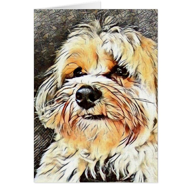 Cuivrez la carte de Morkie (Devant)