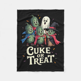 Cuke Or Treat – Funny Halloween Cuber Costume Fleece Blanket
