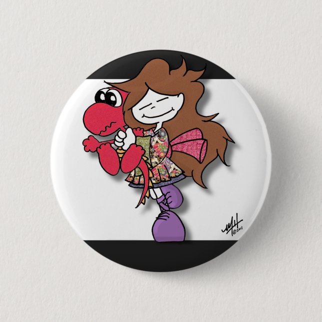 Cukini Dragon Squeeze 2 Inch Round Button (Front)