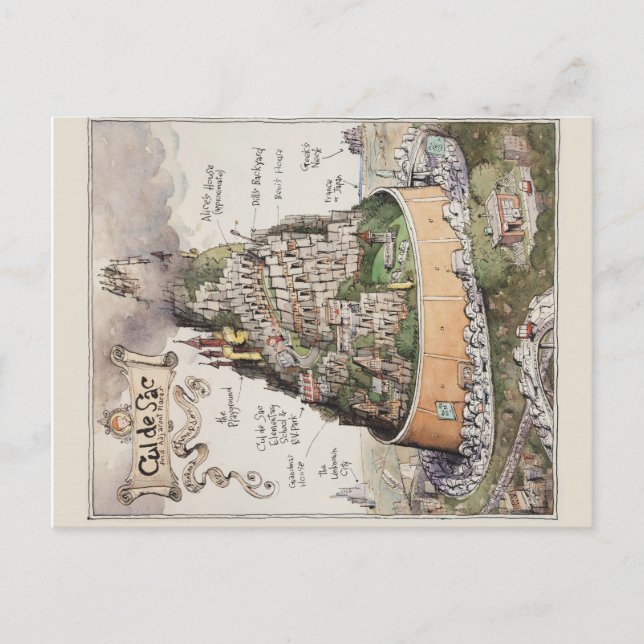 Cul de Sac and Adjacent Places by Richard Thompson Postcard (Front)