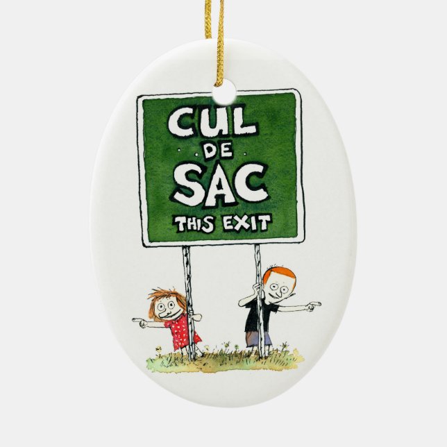 Cul de Sac: This Exit ornament (Back)