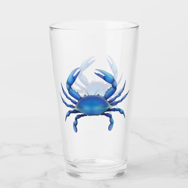 Culbuteur atlantique en verre de crabe bleu (Devant)