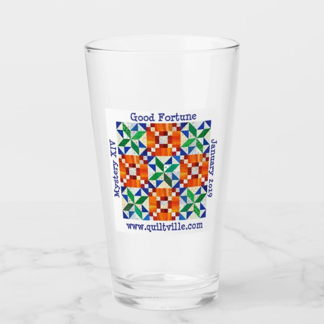 Culbuteur en verre de bonne chance (Devant)