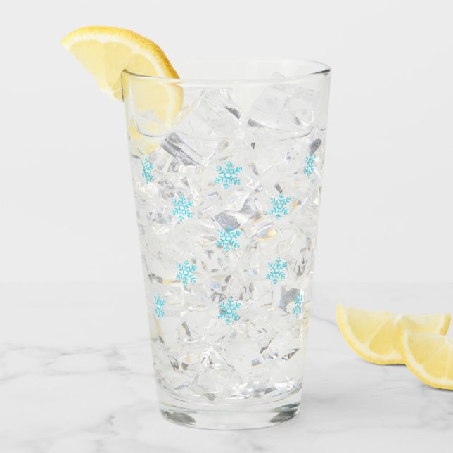 Culbuteur en verre de flocon de neige (Devant glace)