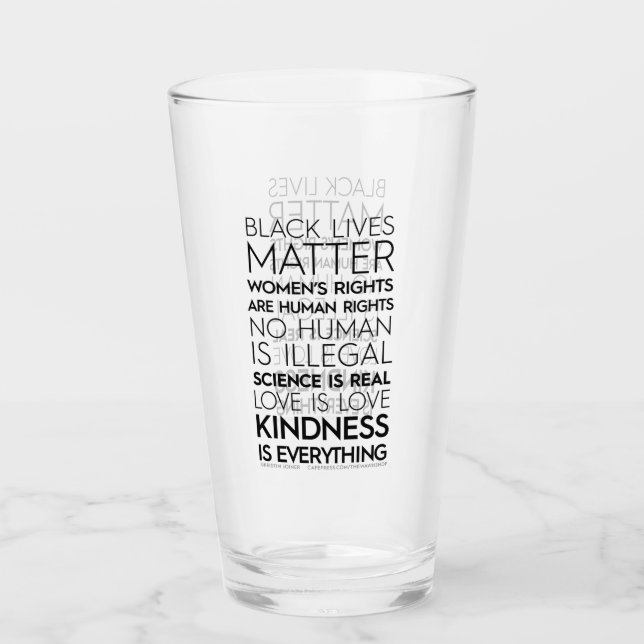 Culbuteur en verre #KindnessisEverything (Devant)