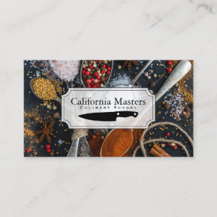 Culinary Arts Chef Spoons of Spices Business Card