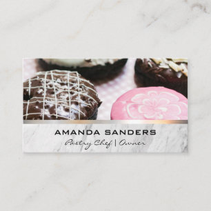 Culinary Arts   Gourmet Doughnuts on Table Business Card