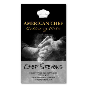 Culinary Arts   Pastry Chef Magnetic Business Card