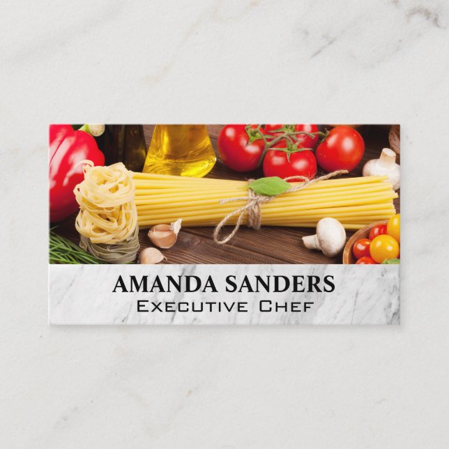 Culinary Arts | Tomatoes Pastas Business Card (Front)