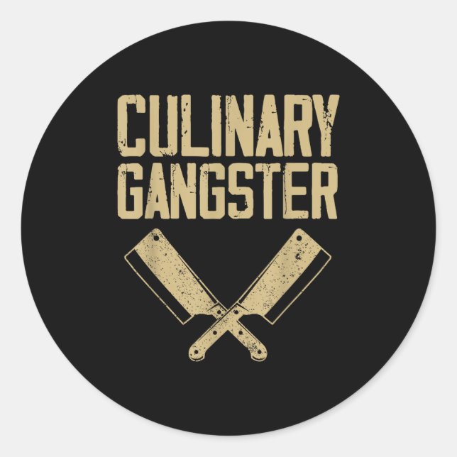 Culinary Chef Art For Men Women Cooking Lover Kitc Classic Round Sticker (Front)