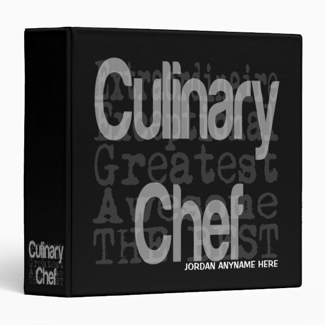 Culinary Chef Extraordinaire CUSTOM Binder (Front/Spine)