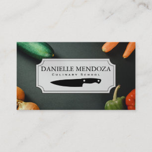Culinary Chef   Vegetables on Table Business Card