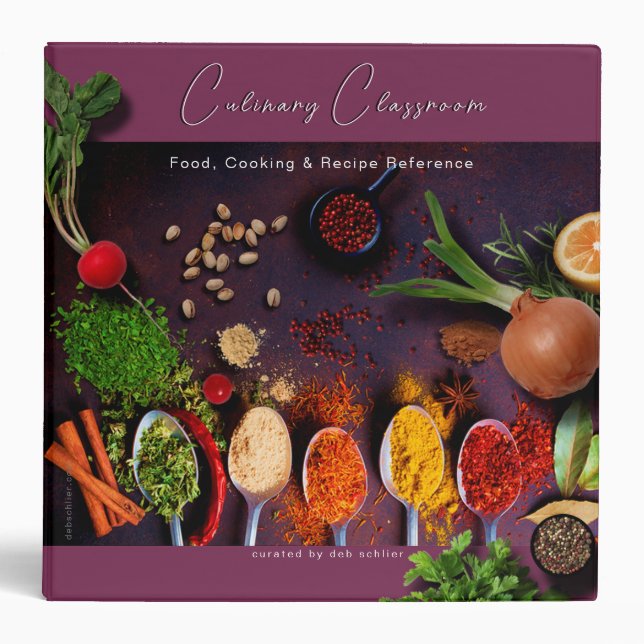 Culinary Cookbook & Recipe Book Binder (Front)