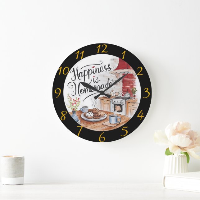  Culinary Creation on a Plate Large Clock (Home)