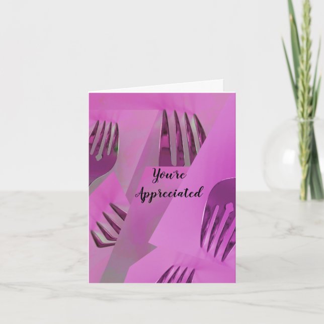 Culinary Design Appreciation Card (Front)