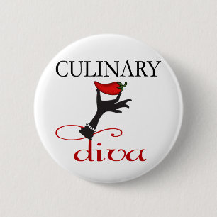 Culinary Diva 2 Inch Round Button