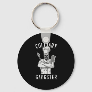 Culinary Gangster Cooking Kitchen Cook Chef Restau Keychain