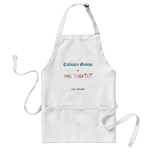 Culinary Genius/Mad Scientist Standard Apron (Front)