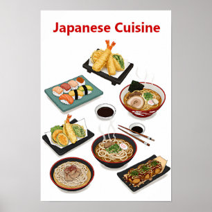 Culinary Journey Through Japanese Cuisine Poster