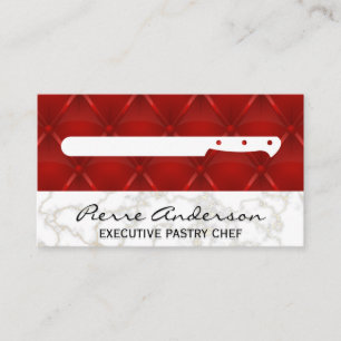 Culinary Knife Leather Upholster Background Loyalty Card