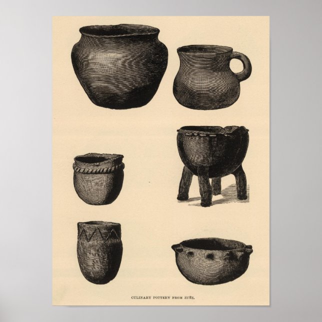 Culinary pottery from Zuni Poster (Front)