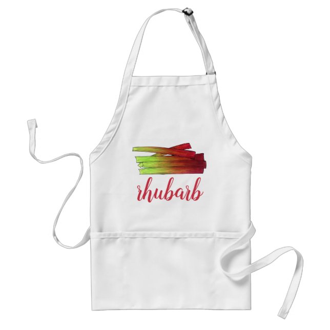 Culinary Rhubarb Stalks Vegetable Garden Food Veg Standard Apron (Front)
