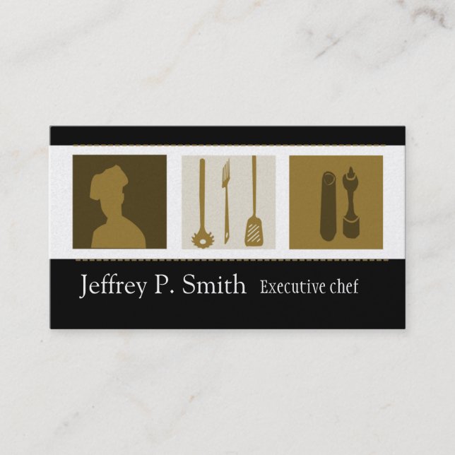 Culinary School Graduate Catering  Cook Chef Business Card (Front)