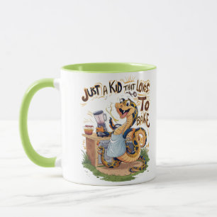 Culinary Serpent: A Snake in an Apron Mug