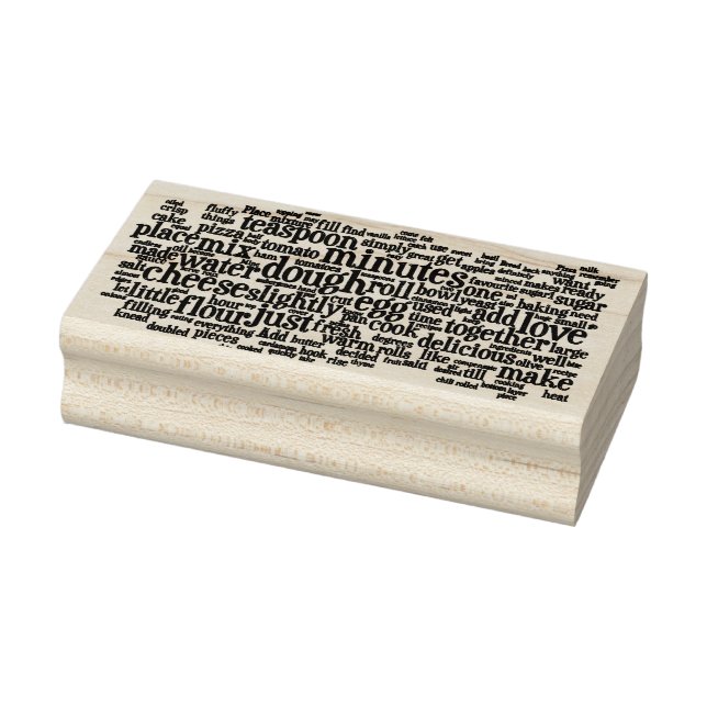 Culinary Words Cloud Stamper Rubber Stamp (Stamp)