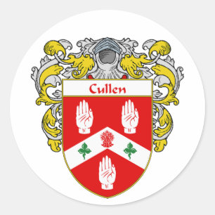 Cullen Coat of Arms (Mantled) Classic Round Sticker