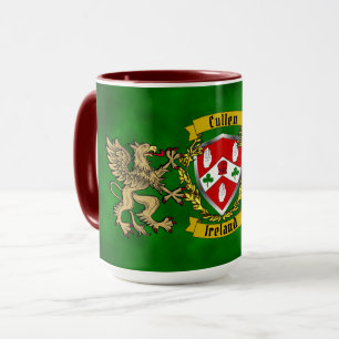 Cullen/O'Cullen Irish Shield & Griffins Mug