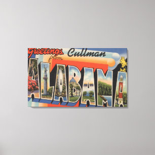 Cullman, Alabama - Large Letter Scenes Canvas Print