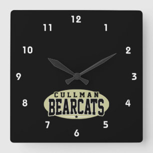 Cullman High School; Bearcats Square Wall Clock