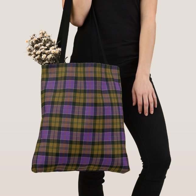 Culloden Ancient Scottish Tartan Tote Bag (Close Up)