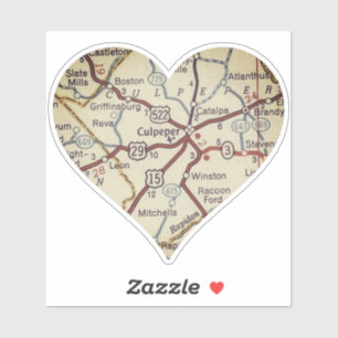 Culpeper Virginia Vintage Map