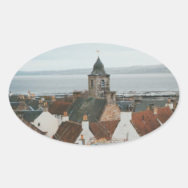 Culross Village, Fife, Scotland  Oval Sticker (Front)