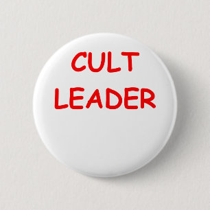 cult leader 2 inch round button