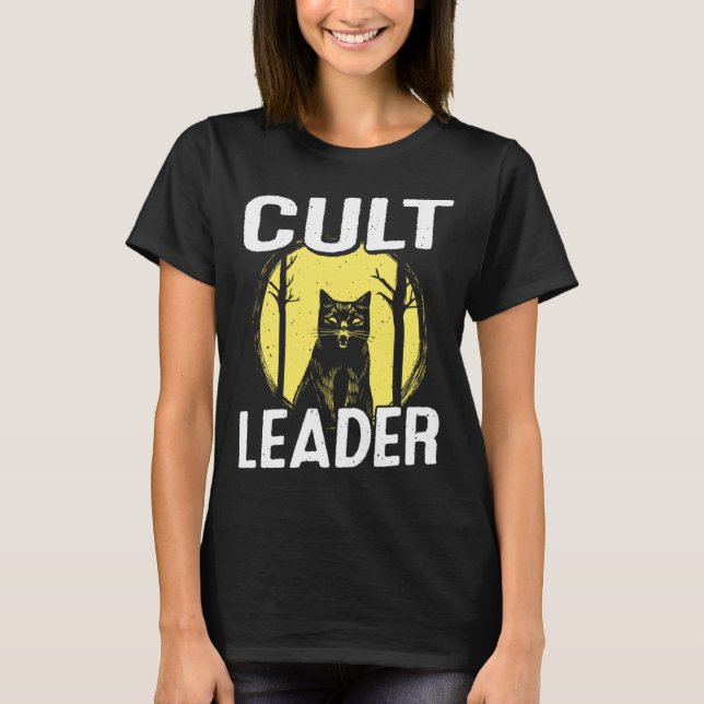 Cult Leader Cat Satanic Baphomet Occult Witchcraft T-Shirt (Front)