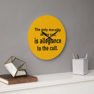 Cult Morality Large Clock