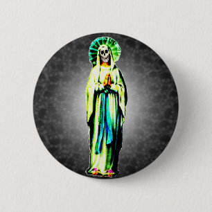Cult Of Santa Muerte 2 Inch Round Button