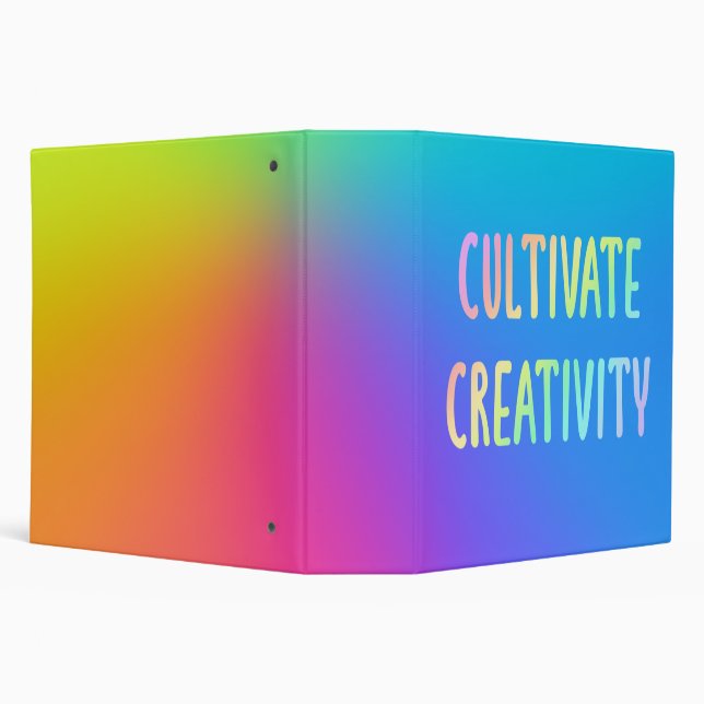 "Cultivate Creativity" Rainbow Binder (Background)