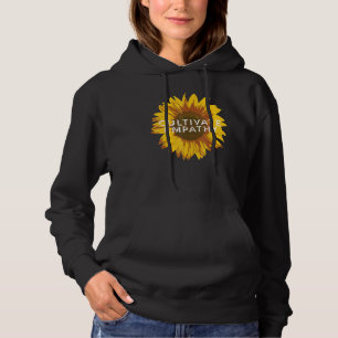 Cultivate Empathy Retro Distressed Sunflower Hoodie