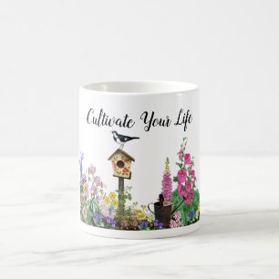 Cultivate Your Life Lush Gardening Scene Coffee Mug