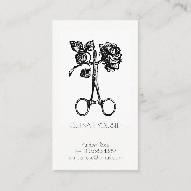 Cultivate Yourself Life Coach Or Therapist Business Card (Front)