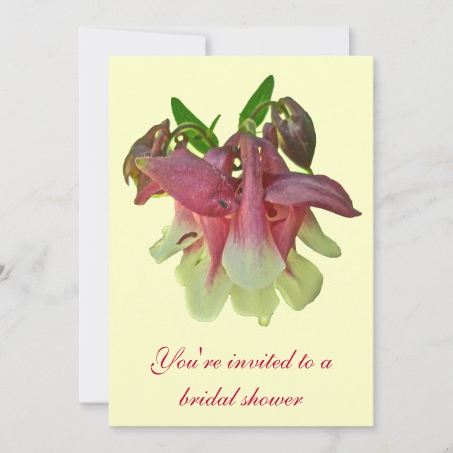 Cultivated Columbine Bridal Shower Invitation (Front)