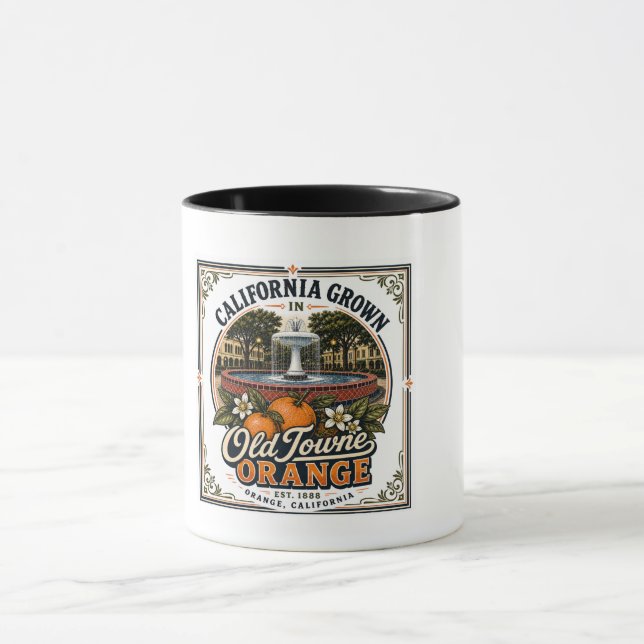 Cultivé en Californie - Mug Old Towne Orange (Centre)