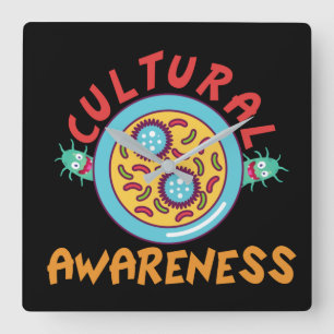 CULTURAL AWARENESS - LABLIFE SQUARE WALL CLOCK